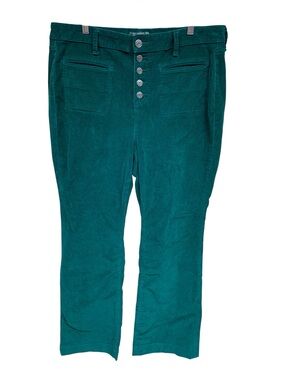 torrid Forest Green Corduroy Ankle Jeans with Button Fly
